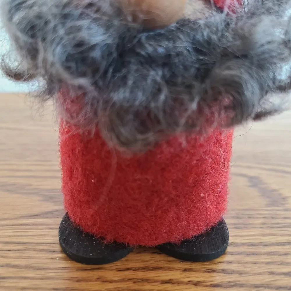 Handmade Sweden Larssons Tra Wood & Felt Christmas Tyko Santa Gnome Elf Figurine